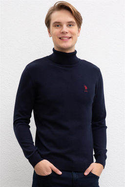 U. S. Polo Assn / Мужской темно-синий базовый свитер - U.s. polo assn фото 2
