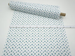 Ситец Синие цветочки с пшеном на белом, ш.0.8м, хлопок-100%, 100гр/м.кв - Купава фото 7