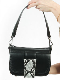 LACCOMA сумка АС2228Ш-черный натуральная кожа хлопок фото 7