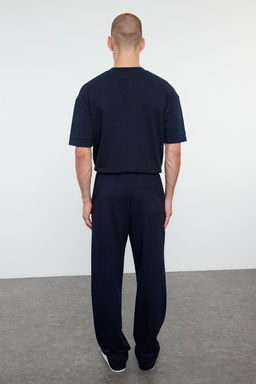 TRENDYOL MAN Lacivert Oversize/Rahat Kesim Lastik Belli Pacas? Etiketli Esofman Alt? TMNSS24EA00006 - Trendyolmilla фото 5