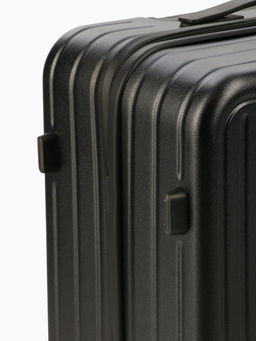 Чемодан на колёсах средний 74 л (М), на молнии, кодовый замок, 4 колеса, чёрный