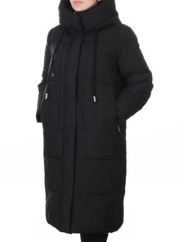 8818 BLACK Пальто зимнее женское (200 гр. холлофайбер)