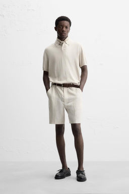 100% LINEN BERMUDA SHORTS - Zara фото 37