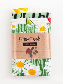 Набор кухонных полотенец Доляна Enjoy today, 35?60 см - 4 шт., 100% хлопок