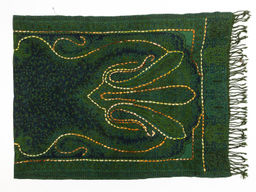 Палантин с вышивкой (шерсть вареная) в ассортименте № Тк906/59 - Ганг фото 2