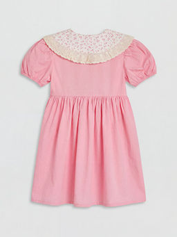 Bebe Yaka Balon Kollu K?z ?ocuk Elbise