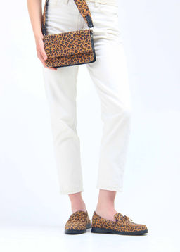 Лоферы туфли 170.2614bl. коричневый леопард