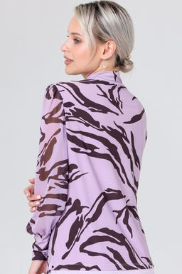 Блузка женская 1993-27/16/Лиловый, бордовый - Rise фото 2