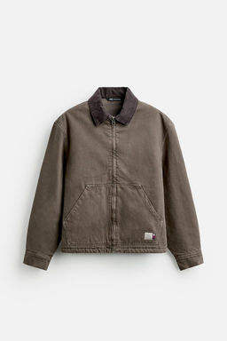 CONTRAST COLLAR JACKET - Zara фото 14