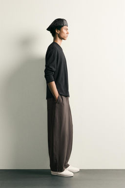 PANTAL?N FLUIDO BALLOON FIT / Gris - Zara фото 4