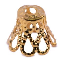 Zlatka Розетка для бус DC-005/5 8 мм 2 мм 5 шт №01 под золото