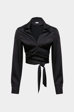 Блуза из сатина на запах - Mollis фото 5