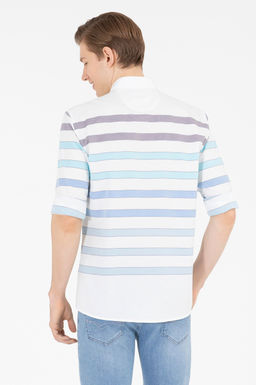 U. S. Polo Assn / Мужская синяя рубашка с длинным рукавом - U.s. polo assn фото 19
