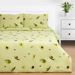 Постельное бельё Этель Дуэт Авокадо 143х215см-2шт,220х240см,50х70см-2шт, бязь, 125 г/м2