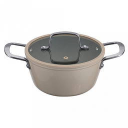 Кастрюля с антипригарным покрытием "Linea TAUP" 2,5л, д20см, h21,5см, алюминий, стеклянная крышка, "Regent" (Китай) Подходит для всех видов плит, включая индукционную.