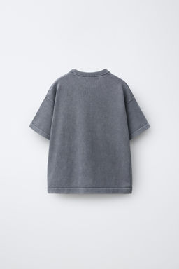 CAMISETA PUNTO EFECTO LAVADO / Gris - Zara фото 3
