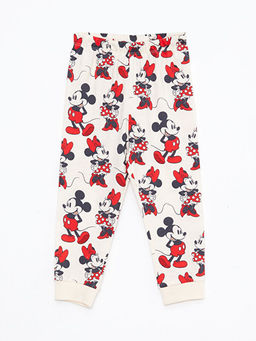 Bisiklet Yaka Uzun Kollu Minnie Mouse Bask?l? K?z Bebek Pijama Tak?m? - Waikiki фото 3