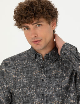 Siyah Regular Fit Uzun Kollu G_mlek - Pierre cardin фото 2