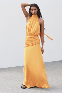 Vestido halter drapeado - H&m фото 4
