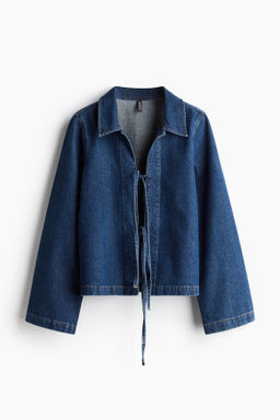 Chaqueta denim con lazadas