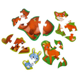 Макси- пазлы Лесные жители, 5 пазлов, 20 деталей - Puzzle time фото 3