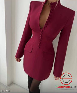 Платье пиджак с молнией
