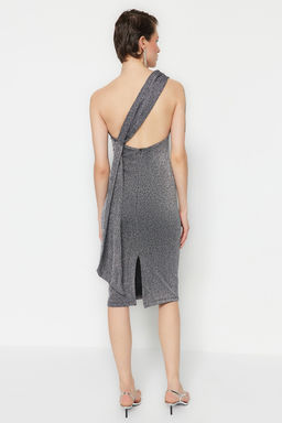 Antrasit Vucuda Oturan Orme Par?lt?l? S?k Abiye Elbise TPRSS23EL00480 - Trendyolmilla фото 6