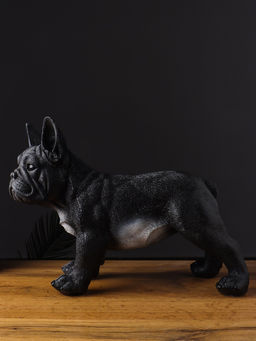 Фигура «Французский бульдог», 14×34×25 см, полистоун, чёрный