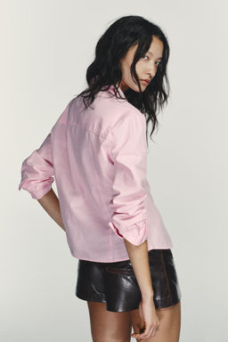 PLAIN POPLIN SHIRT - Zara фото 4