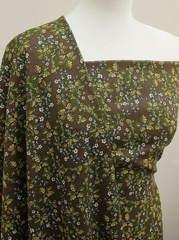 Штапель Мироль цв.шоколадно-коричневый, ш.1.45м, вискоза-100%, 100гр/м.кв - Купава фото 8