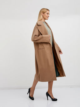 Пальто женское из полиэстера длины миди на пуговице - Glenfield фото 2