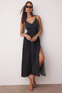 TRENDYOLMILLA Cicek Desenli Maxi Dokuma Plaj Elbisesi TBESS24EL00098  фото 47
