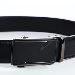 Ремень мужской, 120×3.6 см, натуральная кожа, регулируемая длина, пряжка автомат, чёрный
