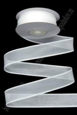 Лента органза Премиум NEW 2,5 см*10 ярд (SF-8111) белый №22