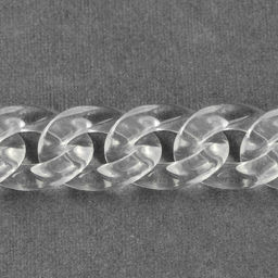 Цепочка для сумки, пластиковая, 17×23 мм, 120 см, прозрачная