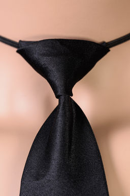 Костюм школьницы Candy Girl Micki (топ, галстук, стринги), черно-синий, XL  фото 5