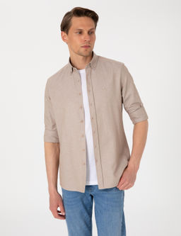 Vizon Oxford Slim Fit Kolay _t_lenebilir G_mlek