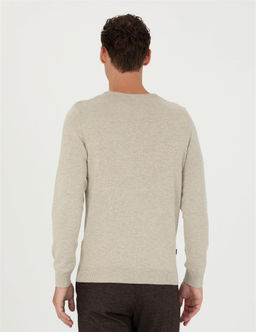Kum Melanj Slim Fit Bisiklet Yaka Basic Triko Kazak - Pierre cardin фото 5