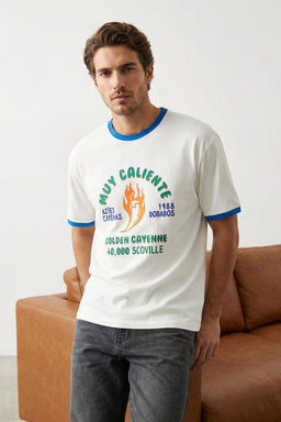 TRENDYOL MAN Zumrut Yesili Boxy/Kare Kesim %100 Pamuklu Bask?l? T-Shirt TMNSS25TS00050 - Trendyolmilla фото 9