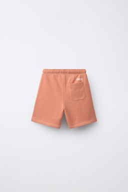 BERMUDA FELPA GARMENT DYE LOGO / Naranja - Zara фото 2