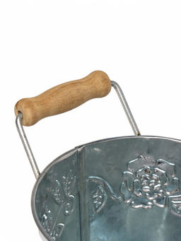 Кашпо с деревянными ручками Ведёрко Альва, 900 мл, металл - Take it easy фото 3