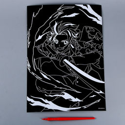 Гравюра Мальчик аниме с эффектом голография, А4 - Школа талантов фото 7