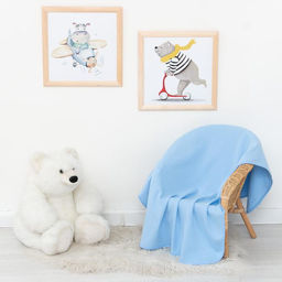 Одеяло-плед, 80х120, голубой