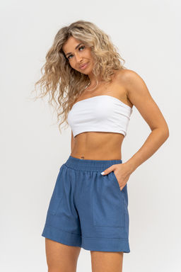 Шорты Натали 36781 из полиэстера с льном  фото 33