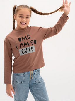 Лонгслив детский ОМГ серый - София фото 4