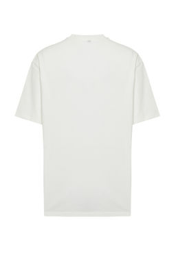 Ekru Oversize/Genis Kesim More Sustainable Kontrast Yakal? %100 Organik Pamuk T-shirt TMNSS24TS00175 - Trendyolmilla фото 6