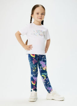 20230160009, Брюки детские для девочек (лосины) Tropic разноцветный