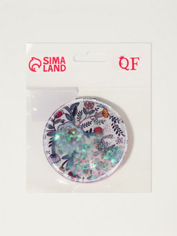 Цена за 2 шт. Зеркало складное Цветы, d=7.2 см, с увеличением х2, белое, фиолетовое - Qf фото 6