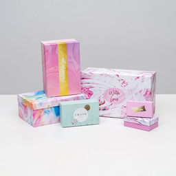 Набор коробок 15 в 1, упаковка подарочная, Текстурный, 12?6.5?4 см - 46.5?30?17.5 см