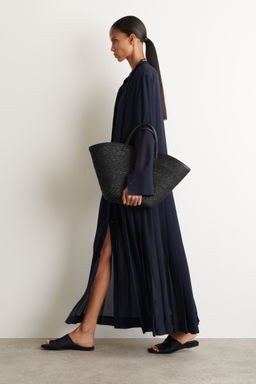 VESTIDO CAMISERO MIDI PLISADO CON LAZO - H&m фото 3